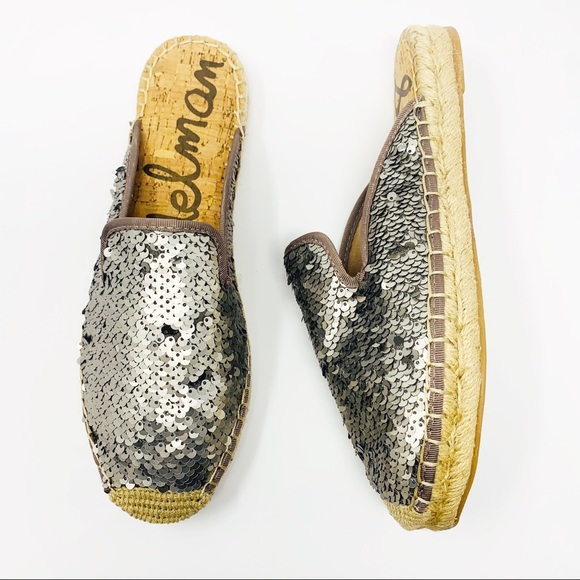 Sam Edelman Shoes - Sam Edelman Kerry Pewter Mule Espadrille Slides